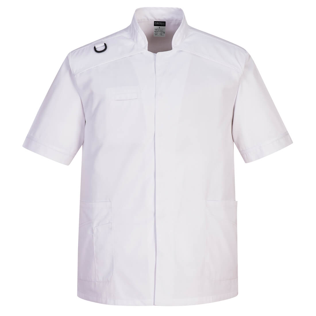 Mens Medical Tunic White&Aqua/White - LW21